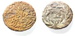 Ancient Coins - BE-HEADER OF JOHN THE BAPTIST: JUDAEA, Herodians. Herod III Antipas. 4 BCE-39 CE. Æ Unit