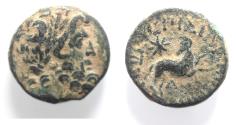 Ancient Coins - Seleucis and Pieria. Antioch Æ 20 . Star of Bethlehem depicted. 1st Century AD