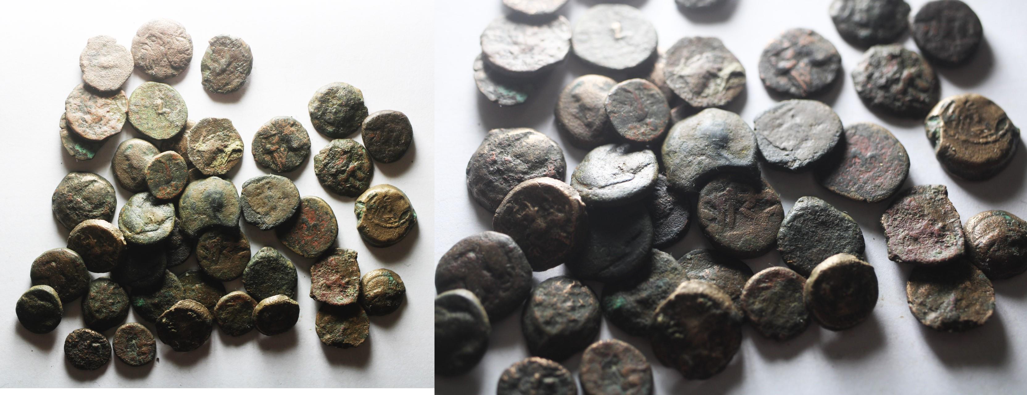 PARTHIA LOT OF 39 BRONZE COINS. NEEDS FURTHER CLEANING Ancient