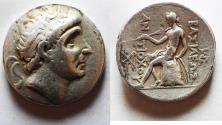 Ancient Coins - GREEK Seleukid Kingdom. Antiochos II Theos (261-246 BC). AR tetradrachm (27mm, 16.92). Seleukeia on the Tigris mint.