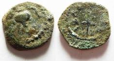 Ancient Coins - AS FOUND: Judaea, The Herodians. Herod Archelaus, 4 BC-6 AD. AE Double Prutot.