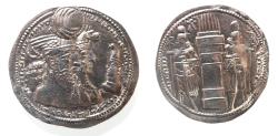 Ancient Coins - SASANIAN KINGS. Vahrām (Bahram) II, with Queen and Prince 4. AD 276-293. AR Drachm