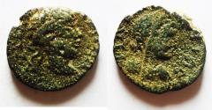 Ancient Coins - Decapolis. Philadelphia under Elagabalus (AD 218-222). AS 15