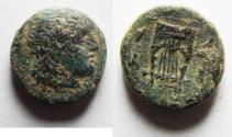 Ancient Coins - Kyrenaica. Kyrene. Magas. As king of Kyrene. circa 282/75-261 BC. Æ 17