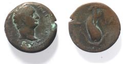 Ancient Coins - Egypt. Alexandria under Domitian (AD 81-96). AE obol (17mm, 4.22g). Struck in regnal year 11 (AD 91/2).