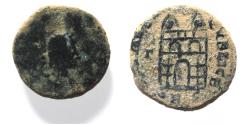 Ancient Coins - ROMAN AE 4 WITH CAMP GATE