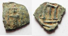 World Coins - ARAB-BYZANTINE  IMITATION OF CONSTANS II BYZANTINE AE FOLLIS