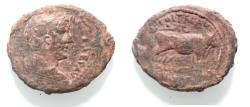 Ancient Coins - HIGH QUALITY. BEAUTIFUL AS FOUND: JUDAEA, Caesarea Maritima. Hadrian. AD 117-138. Æ 34