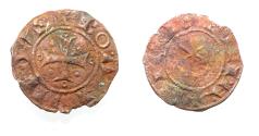 World Coins - Crusader States. Principality of Antioch. Bohemond III (1163-1201). AE fractional denier (17mm, 0.94g).
