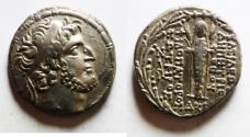Ancient Coins - Seleukid Kings. Demetrios III Eukairos (97/6-88/7 BC). AR tetradrachm (26mm, 15.81g). Damascus mint. Struck in SE 224 (89/8 BC).