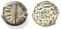 Ancient Coins - JUDAEA. Porcius Festus Procurator under Nero AE Prutah. 58/59 C.E.