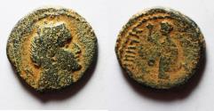 Ancient Coins - Arabia. Nabataean Kings. Aretas IV (9 BC-AD 40). AE 18mm, 4.44g. Petra mint.Struck in regnal year 5 (5/4 BC).