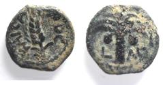 Ancient Coins - Judaea. Coponius Roman Prefect Under Augustus . 6 - 9 AD AE PRUTAH