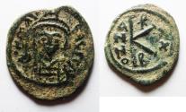 Ancient Coins - MAURICE TIBERIUS (582-602). Half Follis.