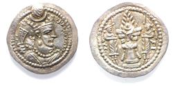 Ancient Coins - Sasanian Empire. Varhran V (Vahram) (420-438). AR Drachm
