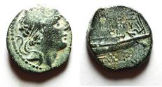 Ancient Coins - SELEUKID KINGDOM. DEMETRIUS II AE 19. TYRE MINT