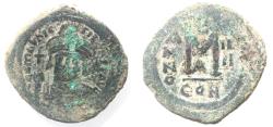 Ancient Coins - AS FOUND. MAURICE TIBERIUS AE FOLLIS
