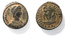 Ancient Coins - CONSTANS AE . EMPEROR IN GALLEY