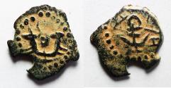 Ancient Coins - Crude STyle: 	Judaea, Herod the Great, 37 - 4 B.C. AE prutah.