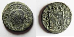 Ancient Coins - CONSTANTINE II AE 3 . AS FOUND. CAMP GATE WITH OPEN DOORS