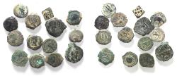 Ancient Coins - Lot of 14 Roman Egypt.  Æ Chalkous coins
