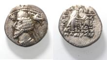 Ancient Coins - KINGS OF PARTHIA. Parthian Kingdom. SILVER DRACHM .
