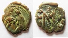 Ancient Coins - BYZANTINE. CONSTANS II AE FOLLIS. CONSTANTINOPLE