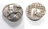 Ancient Coins - KINGS OF PARTHIA. Parthian Kingdom. SILVER DRACHM .