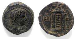 Ancient Coins - FANTASTIC EXAMPLE: Egypt. Alexandria under Augustus (27 BC-AD 14). AE diobol or 80 drachmai (26mm, 13.83 g)