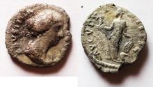 Ancient Coins - ROMAN IMPERIAL. FAUSTINA JUNIOR SILVER DENARIUS