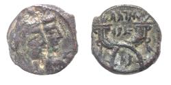 Ancient Coins - NABATAEA. Aretas IV, with Shaqilat. 9 BC- AD 40. AE