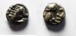 Ancient Coins - Philistia (Palestine) or Arabia. Uncertain mint. AR obol (8mm, 0.75g) imitating Athens.
