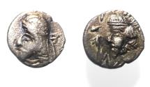 Ancient Coins - Kings of Persis. 2nd century BC. AR Obol