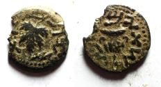 Ancient Coins - Judaea. Jewish War. First Revolt. AE Prutah. Year 2. 67/68 C.E.