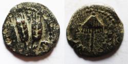 Ancient Coins - JUDAEA, Herodians. Agrippa I. 37-43 CE. AE Prutah .Jerusalem mint.