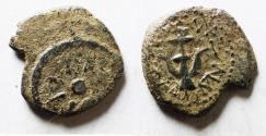 Ancient Coins - Judaea, Alexander Jannaeus, 103-76 BC, AE Prutot (Biblical Widow's Mites).
