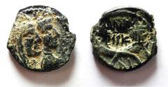 Ancient Coins - NABATAEA. Aretas IV, with Shaqilat. 9 BC- AD 40. AE 18