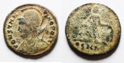 Ancient Coins - CONSTANTINE I AE 3 . COMMEMORATIVE ISSUE. RARE OSTIA MINT