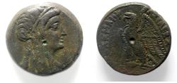 Ancient Coins - PTOLEMAIC KINGS of EGYPT. Ptolemy V or Ptolemy VI. 204-180 BC or 180-145 BC. Æ. ISIS