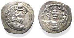 Ancient Coins - Sasanian Empire. Kavad I (first reign, AD 488-497). AR drachm (27mm, 3.43g) BBA mint.