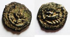 Ancient Coins - Judaea, The Herodians. Herod Archelaus, 4 BC-6 AD. AE Prutah .