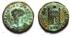Ancient Coins - ROMAN IMPERIAL. CONSTANTINE II AE FOLLIS. CAMP GATE