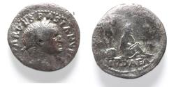 Ancient Coins - JUDAEA. VESPASIAN SILVER DENARIUS. JUDAEA CAPTA