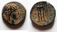 Ancient Coins - Demetrios II Nikator (first reign, 146-138 BC). AE 19mm, 7.49g. Uncertain mint 94 in northern Syria. Struck SE 168 (144/3 BC).