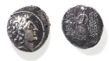 Ancient Coins - Seleukid Kings. Alexander I Balas (152-145 BC). AR drachm (17mm, 3.76g). Antioch on the Orontes mint. Struck. c. 149/8-148/7 BC.