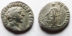 Ancient Coins - Arabia. Petra or Bostra Mint. Trajan 98 - 117 A.D. Silver Drachm
