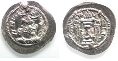 Ancient Coins - Sasanian Kingdom, Peroz I, 458-471 AD. AR drachm