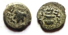 Ancient Coins - Judaea. Jewish War. First Revolt. AE Prutah. Year 2. 67/68 C.E.