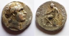 Ancient Coins - Seleukid Kings. Antiochos III the Great (222-187 BC). AR tetradrachm (27mm, 16.62). "Rose" mint (Edessa?). Struck c. 213-211 BC.