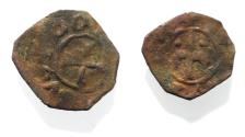 World Coins - Crusader States. Principality of Antioch. Bohemond IV (1202-1232). AE pougeoise (16mm, 1.20g). Antioch mint. Struck c. 1210-1219.